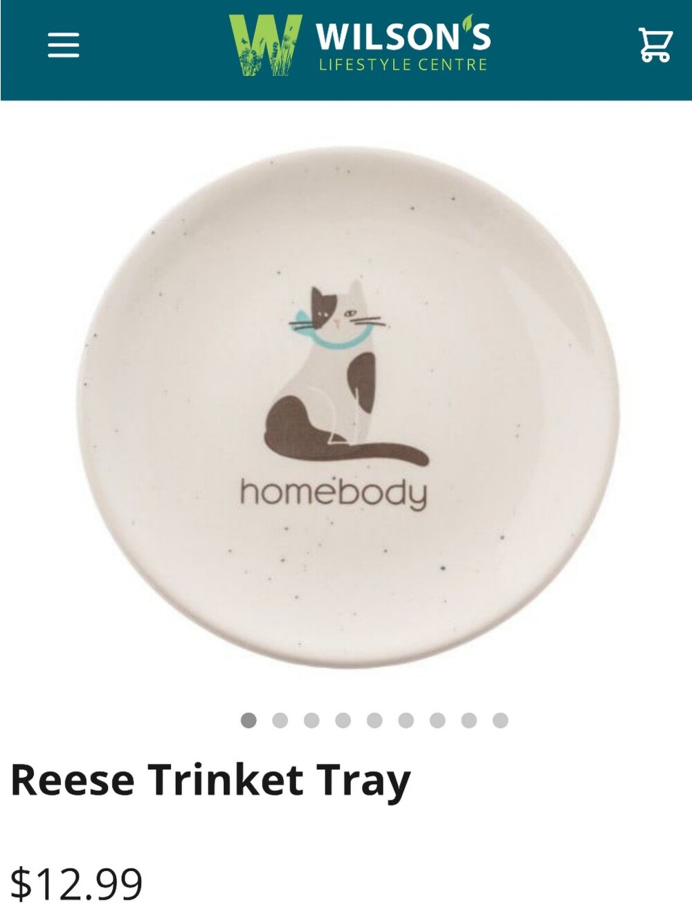 "Homebody" Kitty Cat Reese Ceramic Trinket Ceramic Dish Tray 😸 New In Box - Picture 3 of 10